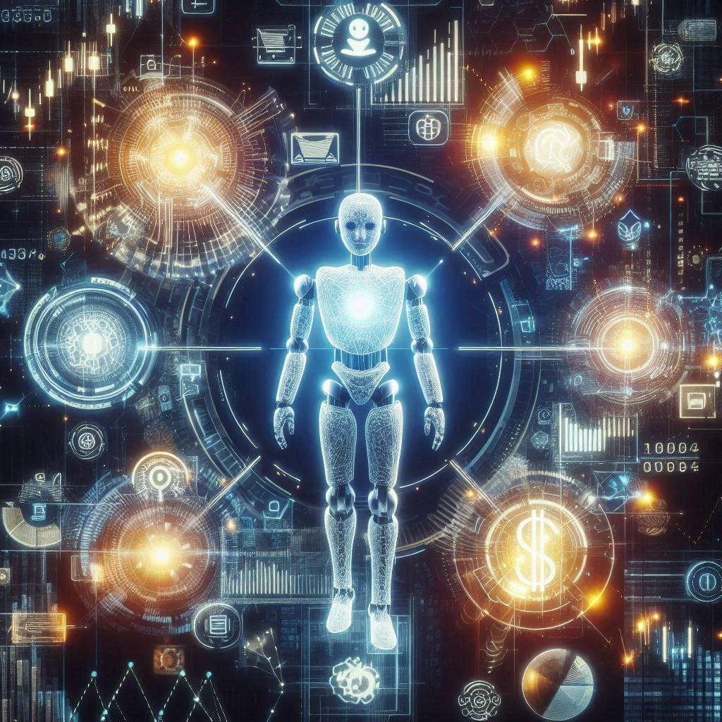 A picture of anatomy of ai which is colourful neo type