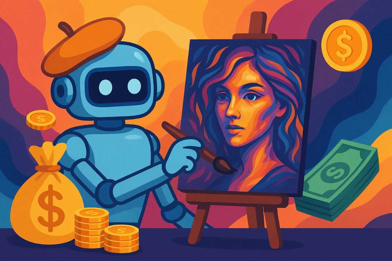 10 ways to make money with AI art